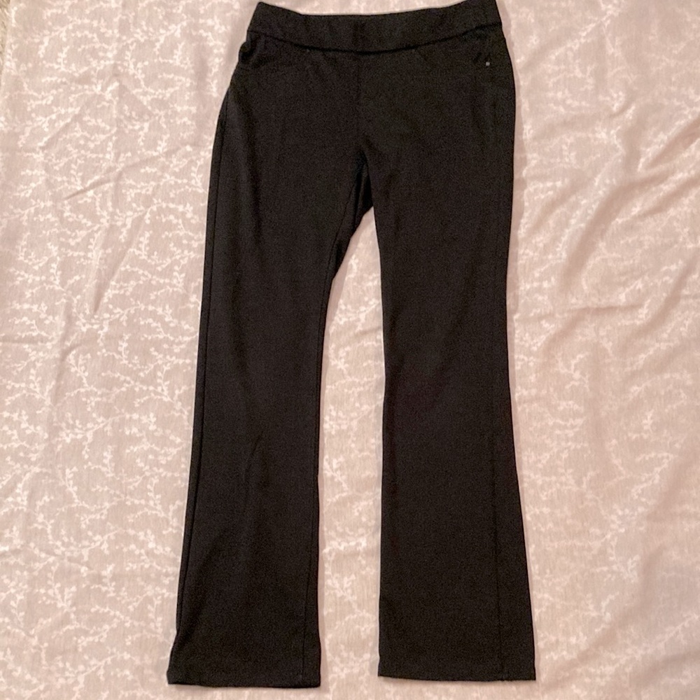 Lee Black Stretch Pants Straight Leg 8